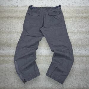 Vintage 90s GAP Tactical Pants 33x32 Baggy Fit Grey Cargos Canvas Double Knees
